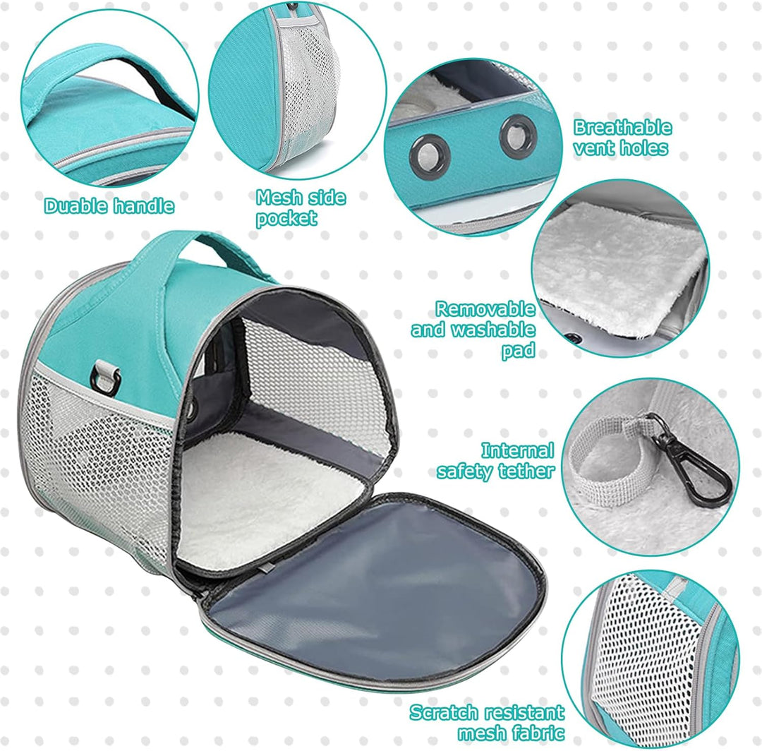 Kleine Haustier-Tragetasche, 30 * 27 * 21cm Tragbare Meerschweinchen-Tragetasche, Transportbox Für K