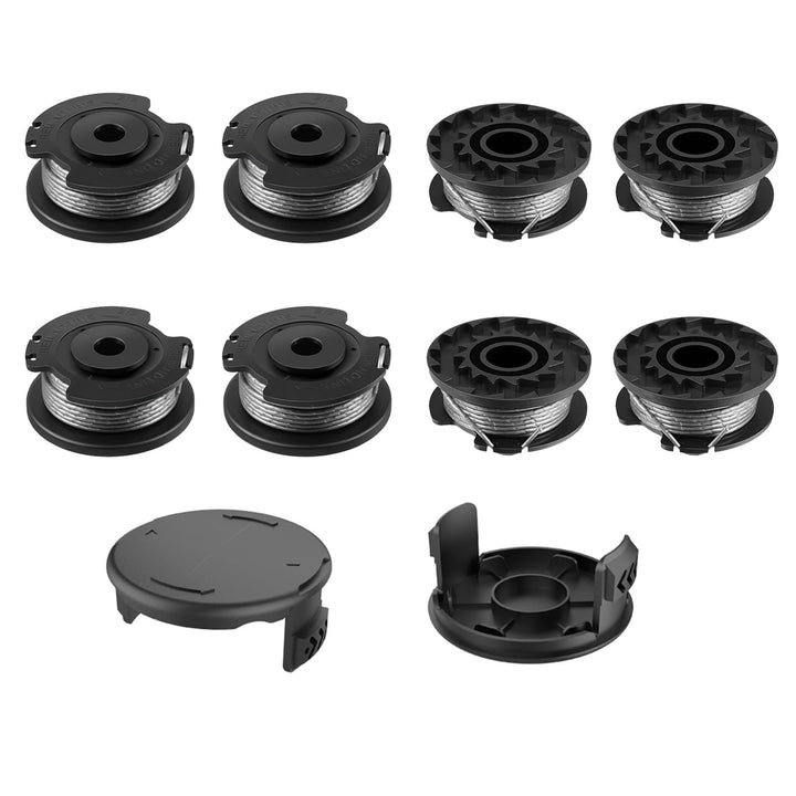 10 Stück Bosch Ersatzspule Set für Rasentrimmer, 0,165 cm x 4.9 m, kompatibel mit Akku-Rasentrimmer