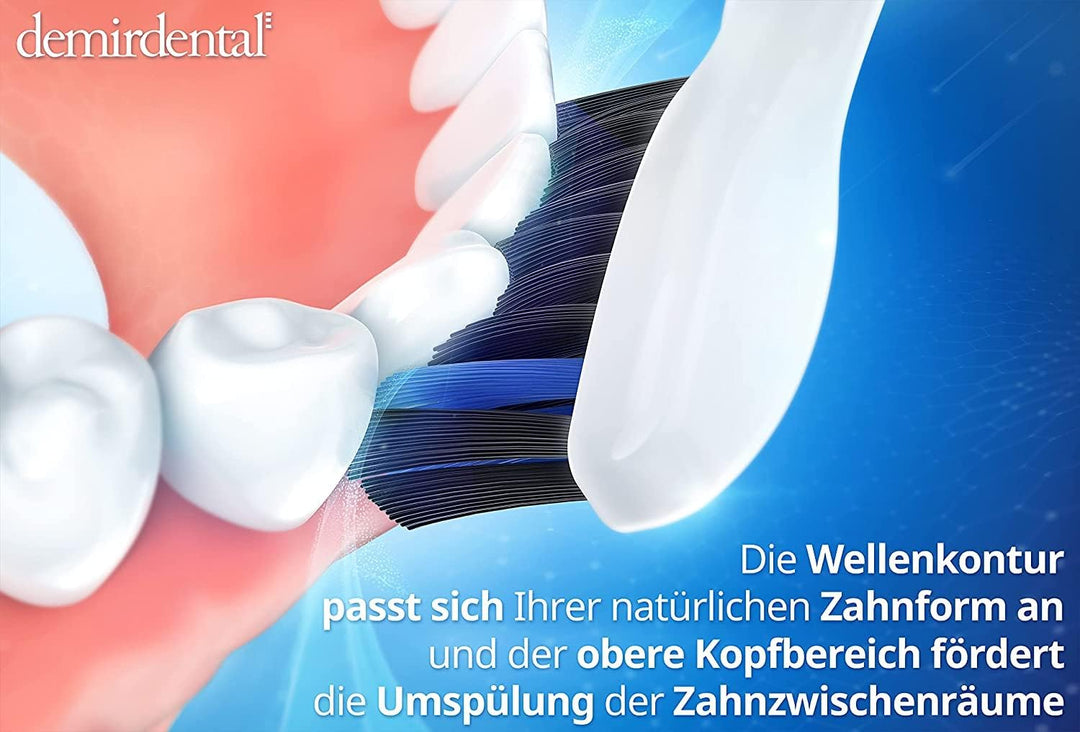 8er demirdental Ersatzbürsten passend für Philips Sonicare, Aktivkohle Aufsätze & Aufsteckbürsten, M