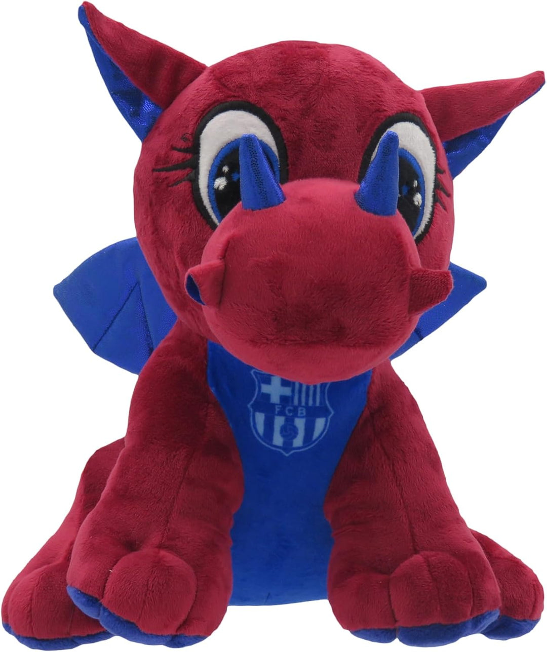 CyP Brands- FC Barcelona Plüschfigur, Drache, 25 cm, Blaugrana, offizielles Produkt