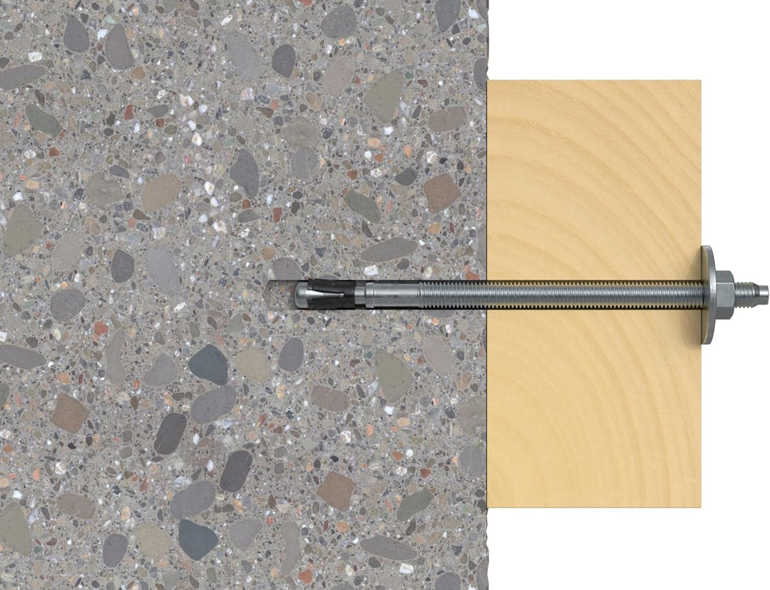 fischer Bolzenanker mit grosser Scheibe FAZ II Plus 12/120 gvz, Schwerlastanker mit hoher Tragfähigk