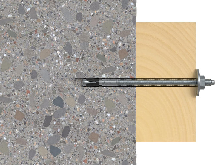 fischer Bolzenanker mit grosser Scheibe FAZ II Plus 12/120 gvz, Schwerlastanker mit hoher Tragfähigk