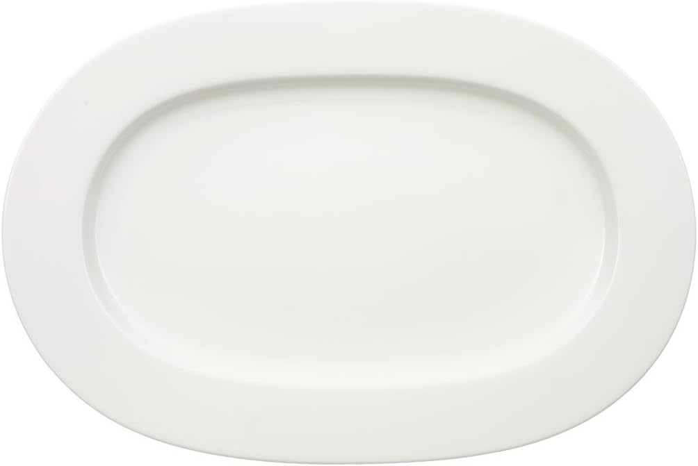 Villeroy &amp; Boch - Royal ovale Platte, 2tlg., grosse Servierplatte aus hochwertigem Premium Bone Porz