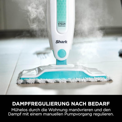 Shark Dampfreiniger [S1000EU] für Fliesen und versiegelte Hartböden, mit Dirt-Grip Mikrofaserpads, W