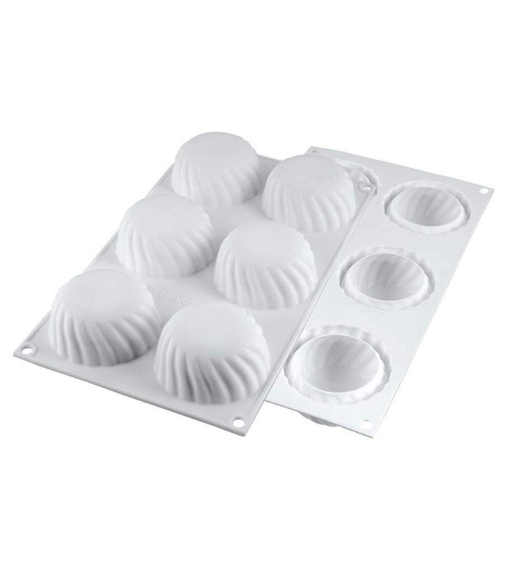 silikomart Silikonform, Silikon 6 Cav, Ea 2.75"x1.37"H, 6 Cav, Ea 2.75"x1.37"H