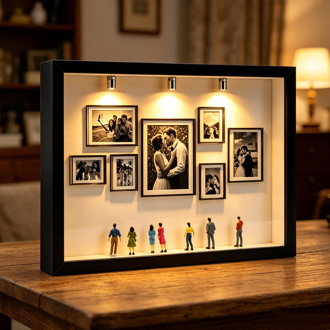 DIY Mini Museum Bilderrahmen, Mini Figuren Menschen MuseumSilhouette Box, Museum of Us, Miniatur Men