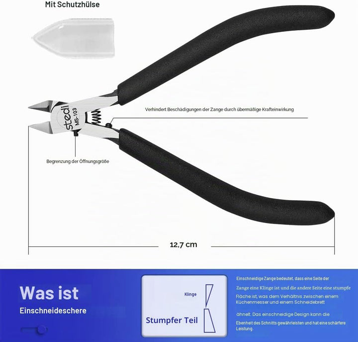 stedi Modellzange, mit ultradünner einschneidiger Klinge und Klingenetui Kunststoffmodellbauwerkzeug