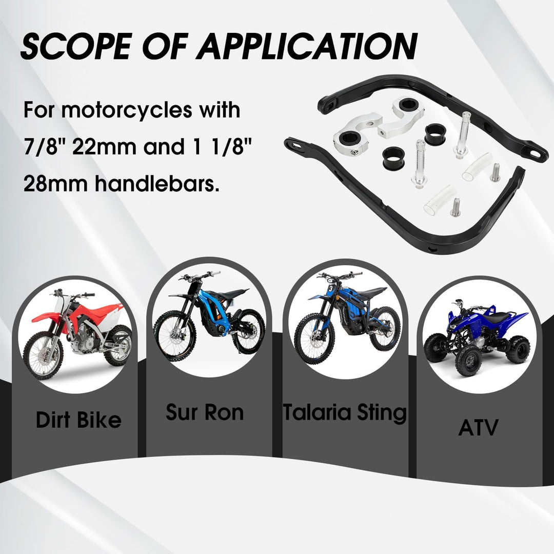 Paramani Moto Universale 7/20,3 cm, 22 mm e 1/20,3 cm 28 mm Manubrio a Spazzola per MX Motocross Dir