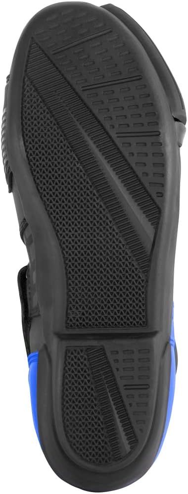 Bogotto Race-X Motorrad Stiefel, schwarz/blau/weiss, 40 | Belüftet 40 EU Schwarz Blau Weiss, 40 EU S