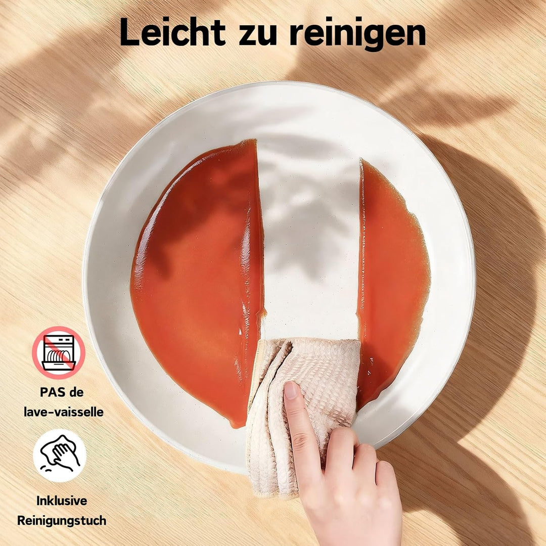 LEADZM Keramik Topfset Induktion，Pfannenset，Kochtopf Set mit Deckel，Induktions Töpfe Set，19-Teilig，A