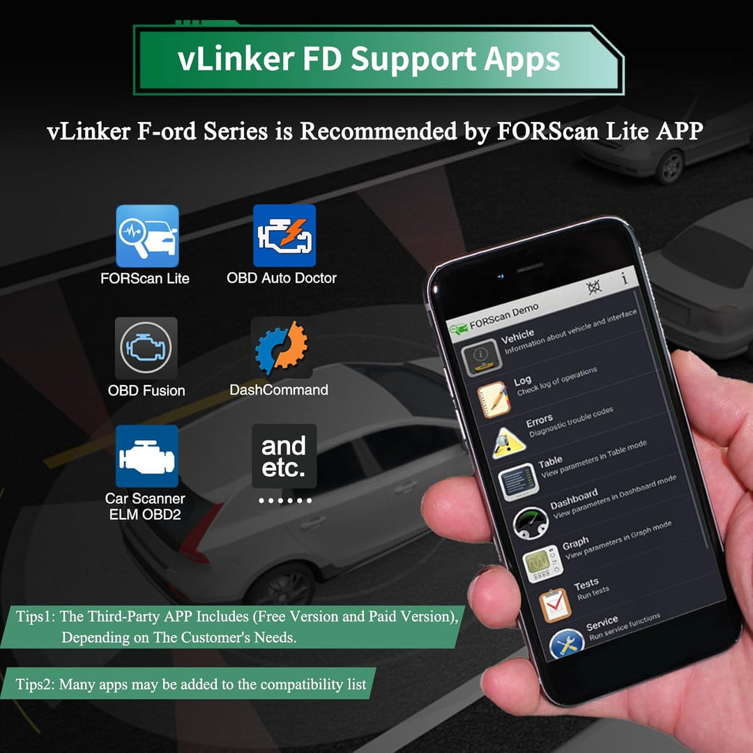 vLinker FD OBD2 Bluetooth Car Code Reader, OBD2 Diagnosescanner für Android &amp; Windows - Made for for