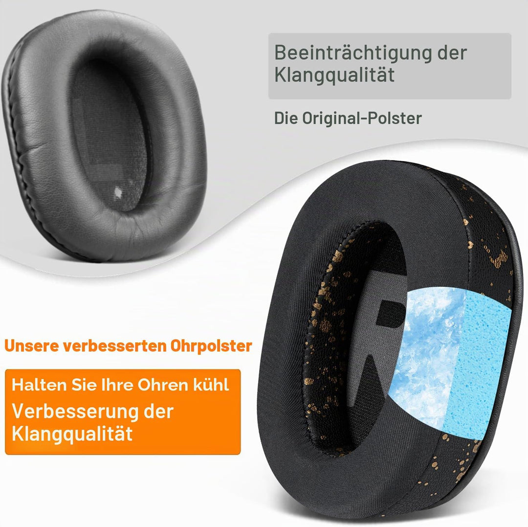 SOULWIT Kühlgel Ersatzpolster Ersatz Ohrpolster für Logitech G Pro, G Pro X, G Prox 2, G Pro X SE Ko