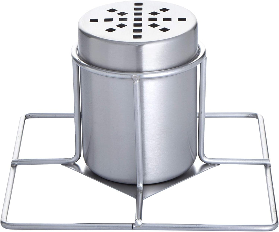 Allgrill Hähnchenhalter aus Edelstahl mit Platte, Abmessung ca. 28 x 19 x 11 cm (BBQ-Hähnchen/Beer C