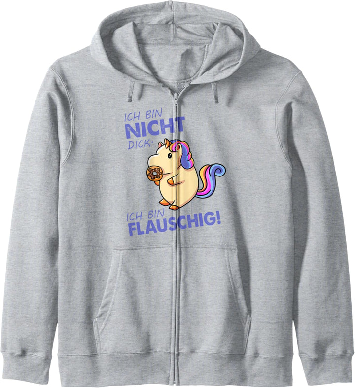 Ich bin nicht dick ich bin flauschig dickes Einhorn Donut Kapuzenjacke