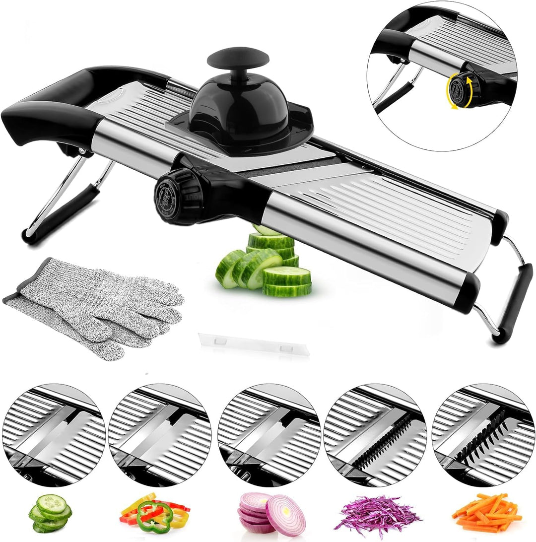 Mandolinenschneider, Gemüsehobel für Küche, Mandoline, Kartoffelhobel, Gemüseschneider, verstellbare