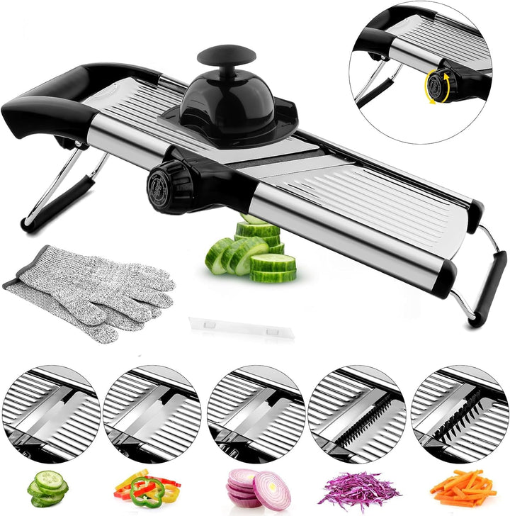 Mandolinenschneider, Gemüsehobel für Küche, Mandoline, Kartoffelhobel, Gemüseschneider, verstellbare