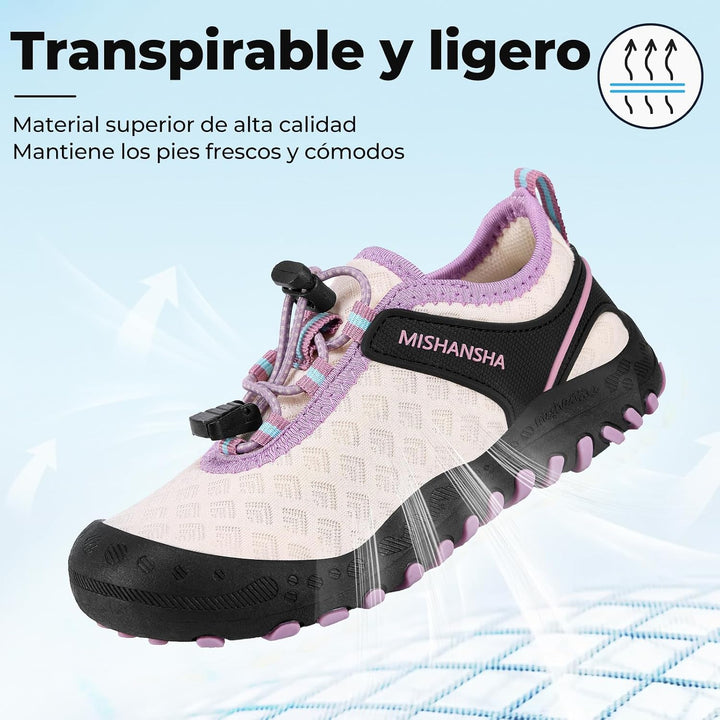 Mishansha Trekkingschuhe Kinder, Wanderschuhe Jungen Atmungsaktiv rutschfest Turnschuhe Mädchen Outd