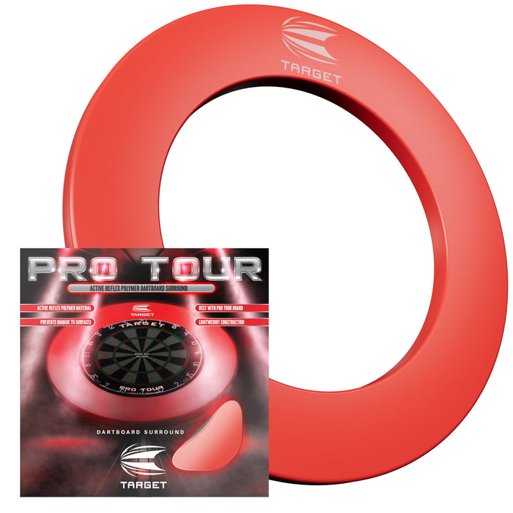 Target Darts Pro Tour bedruckter Wandschutz Rot, Rot