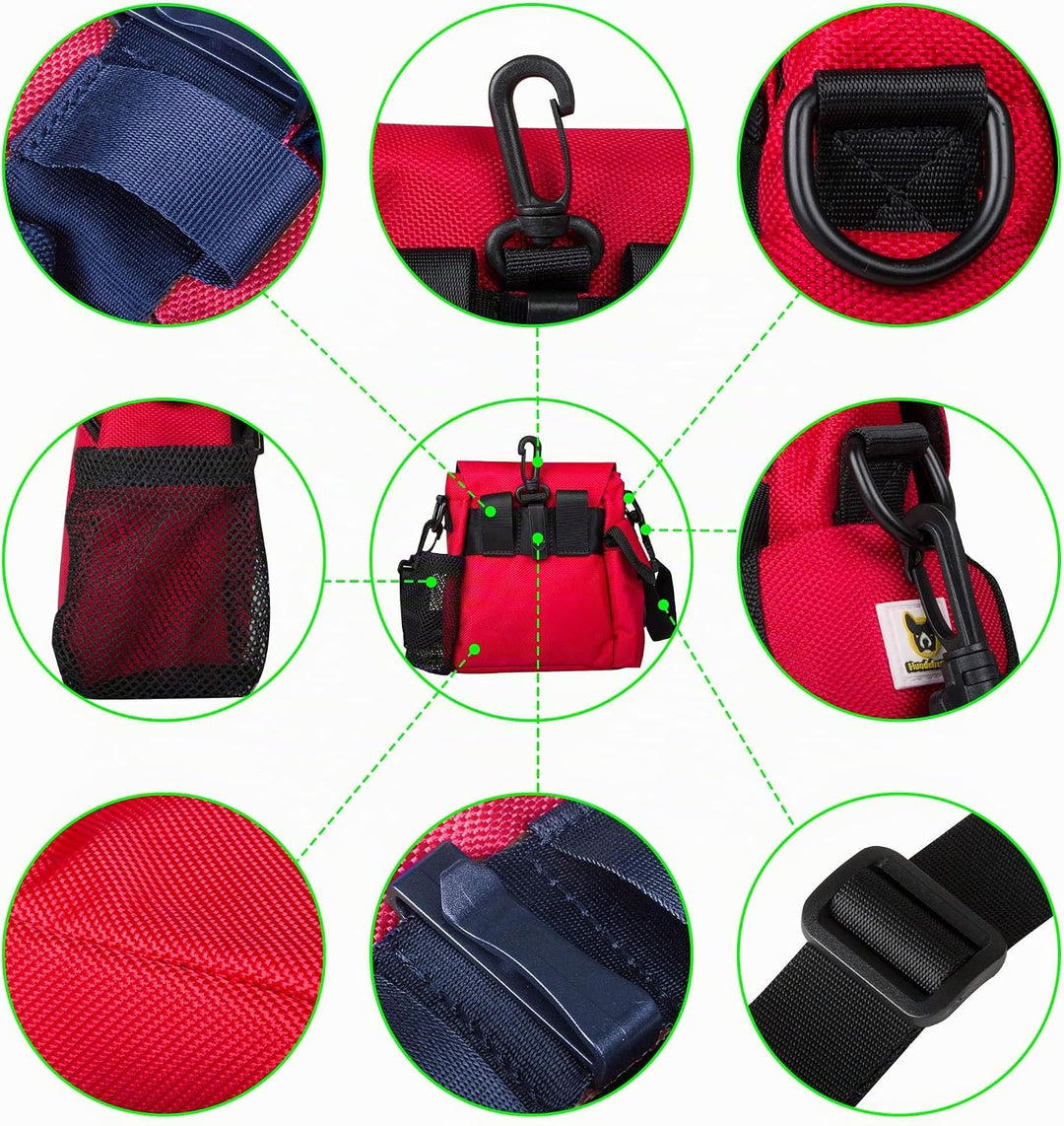 Hundefreund Futtertasche | Kleine Damen Handtasche für Leckerlis und Hundespielzeug | Leckerlitasche