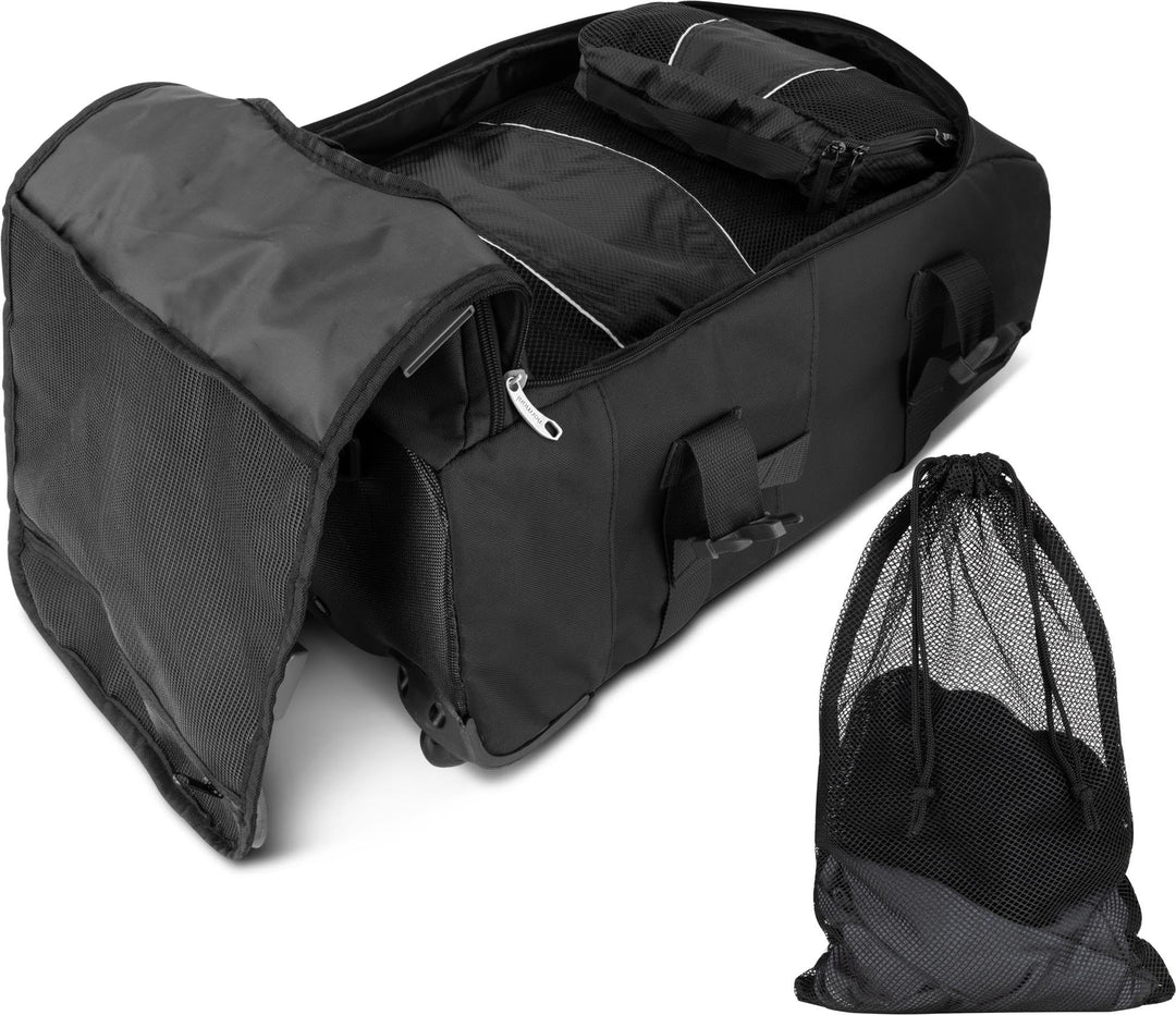 normani Reisetasche mit Rucksackfunktion - Reisetrolley und Rucksack in Einem mit 5 passenden Kleide