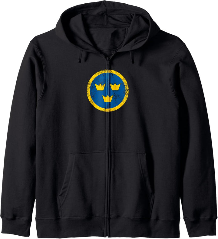 Schweden Militär Roundel Luftfahrt Geschenk für Pilot Kapuzenjacke