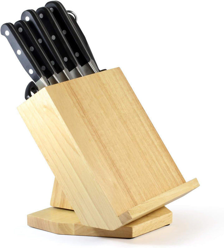 CS Kochsysteme Messerblock 056940 Schneidwaren, Edelstahl, 8-teilig, schwarz, 38 x 28,3 x 39,4 cm