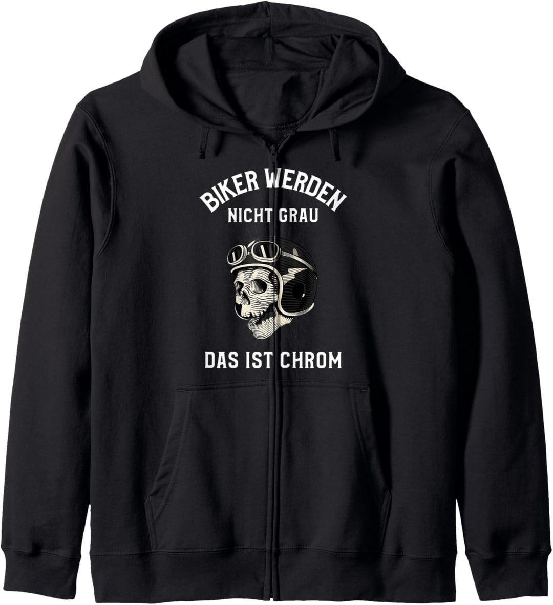 Biker Werden Nicht Grau Das Ist Chrom Motorrad Spruch Kapuzenjacke