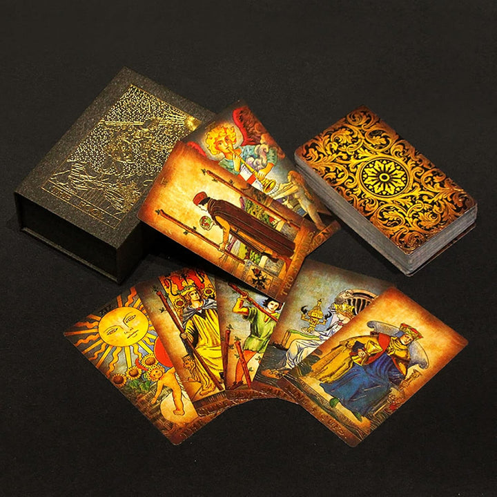 YLME Tarotkarten - Tarot Karten für Anfänger - Wasserdichtes PVC-Material - Tarot Cards - mit Buch -