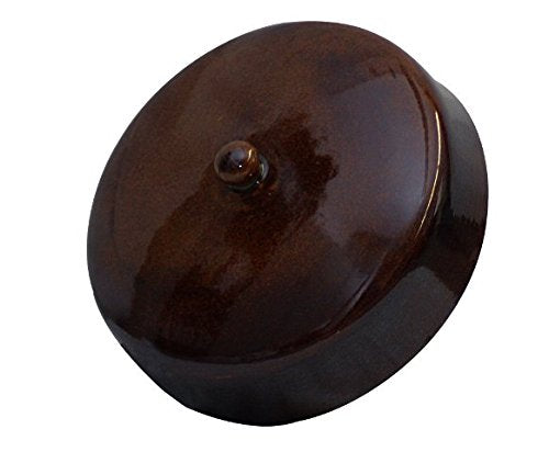 Original K&K Ersatzteil - Deckel Ø 15,0 cm für Gärtopf [Form 2] 2L, 5L, 7L, braun-glänzend