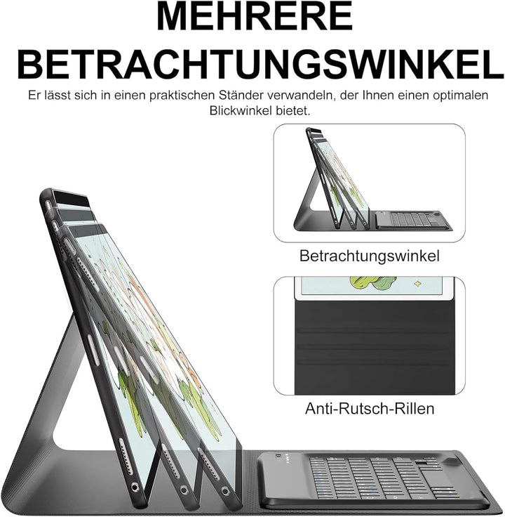 Tastatur für iPad Pro 12.9 2/1 Generation 2017/2015, Hülle mit Tastatur für iPad Pro 12.9 Zoll QWERT