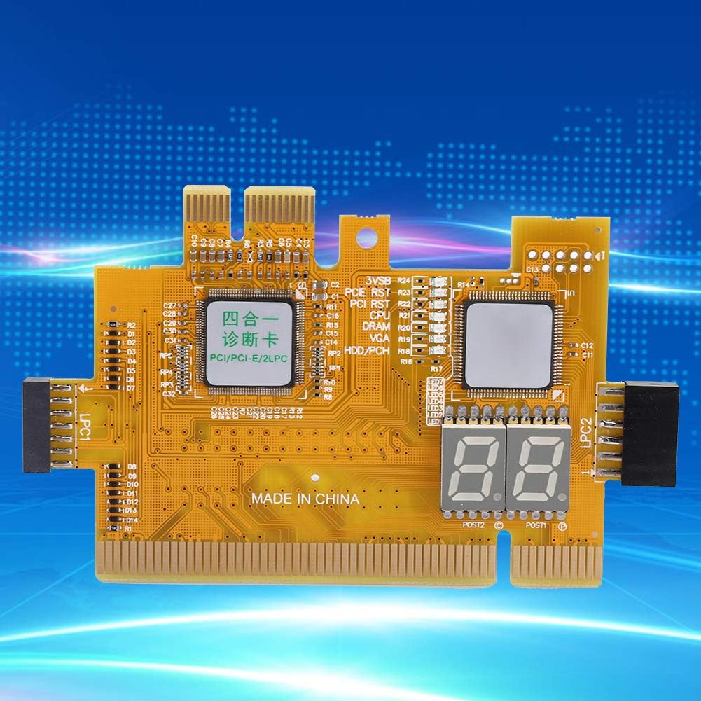 ASHATA Desktop-Debugkarte 4-in-1-Diagnosekarte Computer-Motherboard-Erkennungszubehör, Diagnosekarte