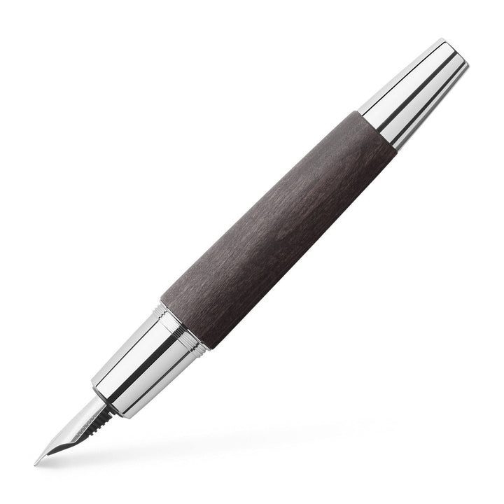 Faber-Castell 148221 - Füllfederhalter e-motion Holz / Chrom, Feder: F, inklusive Geschenkverpackung