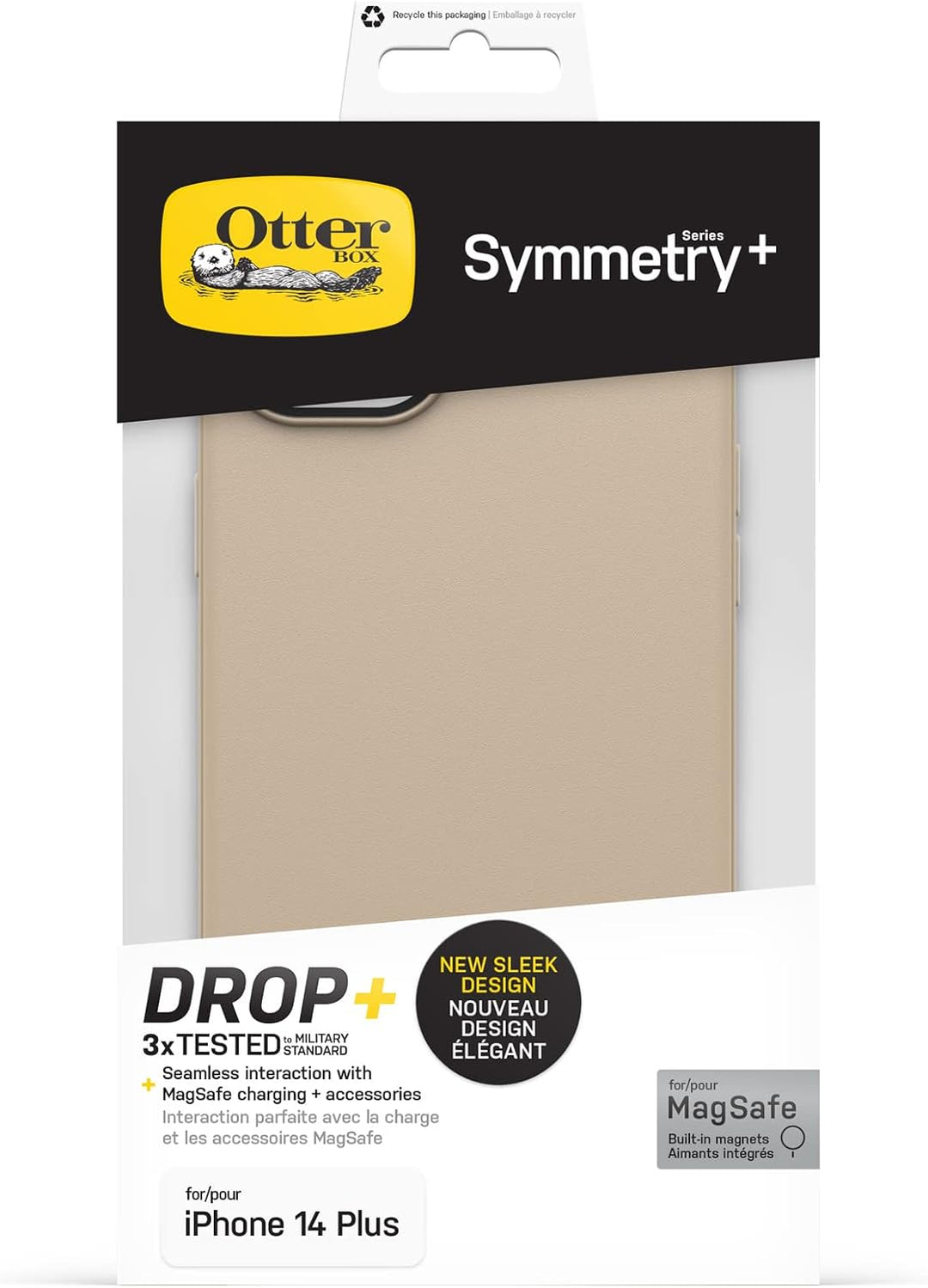 OtterBox Symmetry+ Hülle für iPhone 14 Plus mit MagSafe, stossfest, sturzsicher, schützende dünne Hü