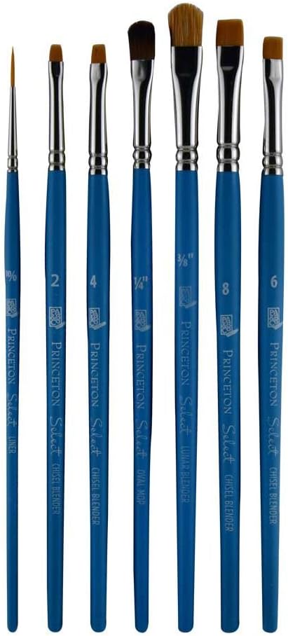 PRINCETON ARTIST BRUSH CO. Princeton Tec Select Artiste, Serie P3750, Pinselset Nr. 23 Brown 123 Set