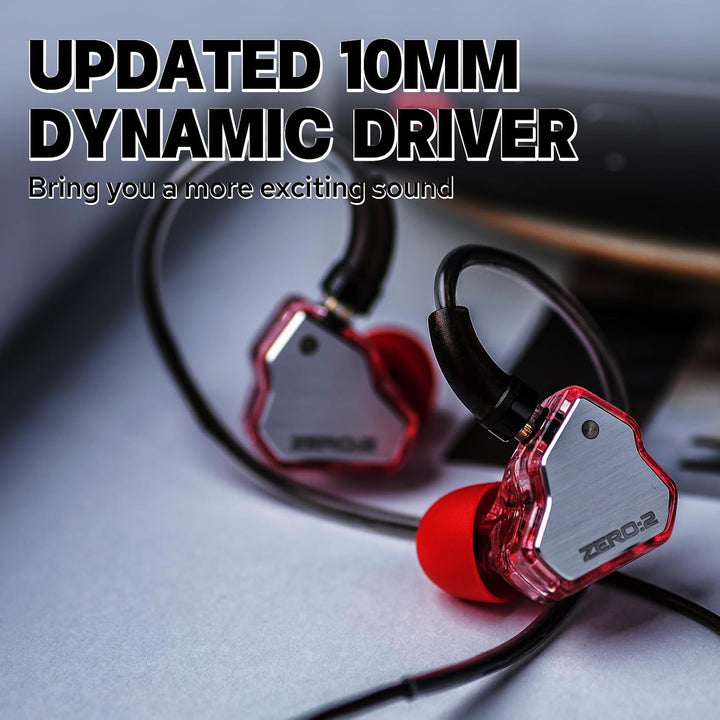 LINSOUL 7Hz x Crinacle Zero:2 In-Ear-Monitor, Aktualisierter 10mm dynamischer Treiber IEM, kabelgebu