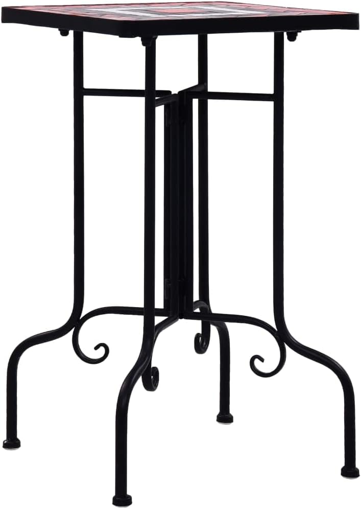 puraday Mosaik-Beistelltisch Pflanztisch Gartentisch Klein Blumentisch Beistelltisch Metall Gartenti