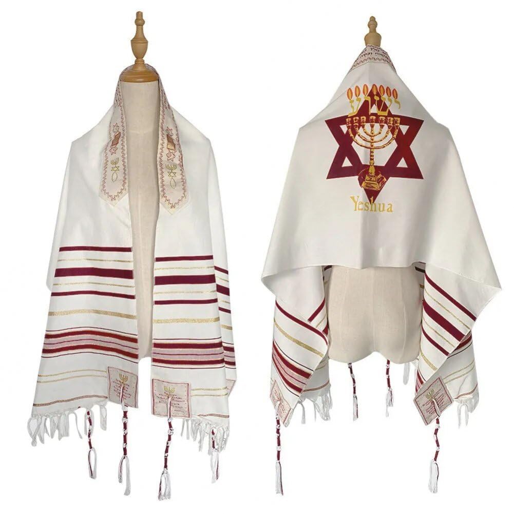 Männer Frauen Messianischer Tallit Gebetsschal Jüdischer Christlicher Tallit Gebetsschal Israel Wrap