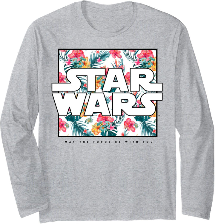 Star Wars May The Force Be With You Floral Box Logo Langarmshirt