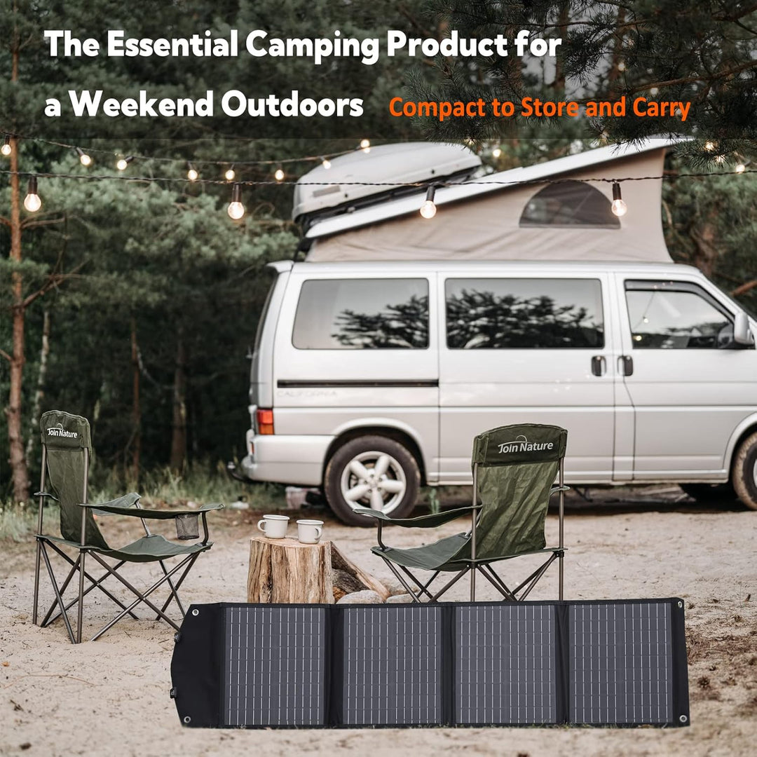 ENFRIFAM 100 Watt tragbares Solarpanel für Power Station, faltbares Solarladegerät mit USB DC Ausgan