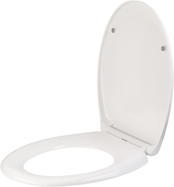 BadeStern Toilettenbrille: Universal-WC-Sitz, O-Form, Absenkautomatik, antibakteriell beschichtet (K