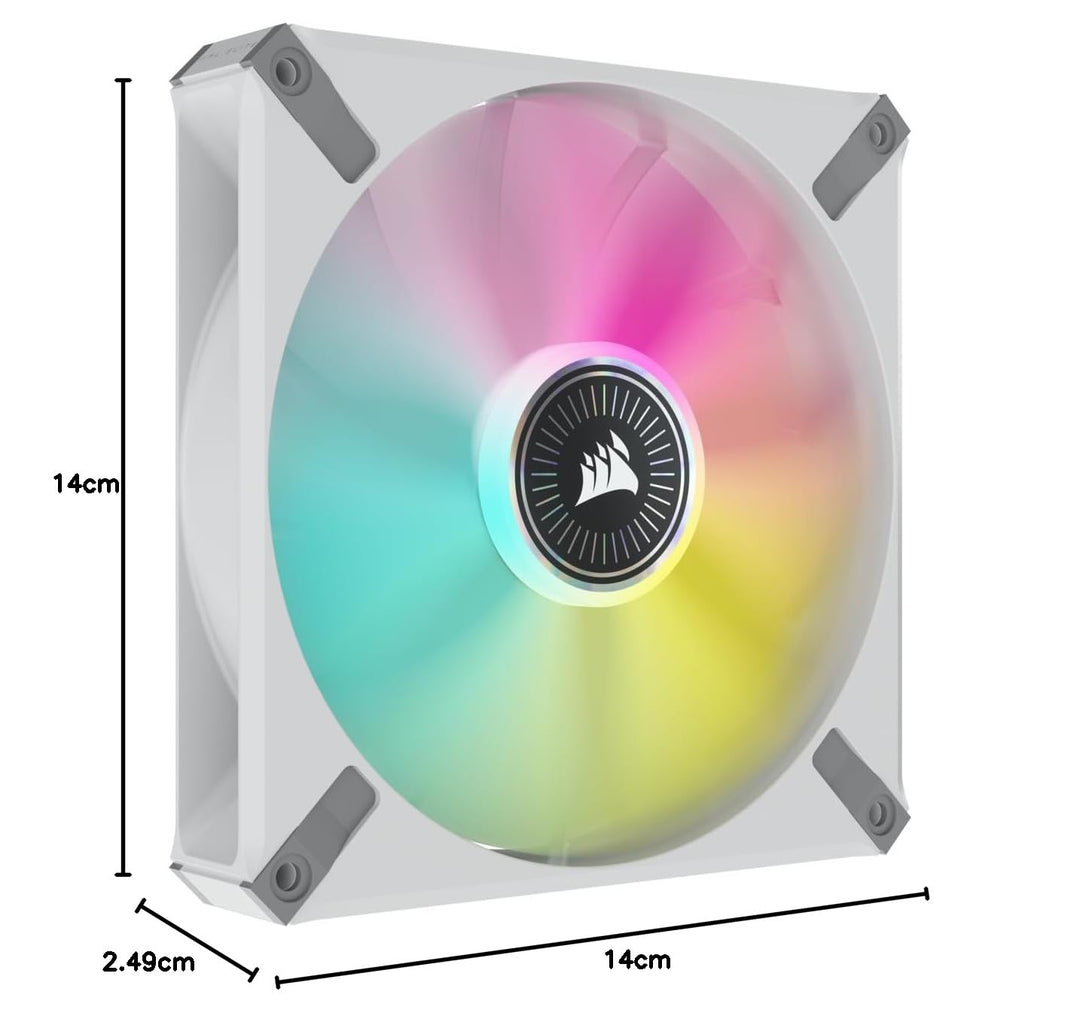 Corsair iCUE ML140 RGB ELITE, 140-mm-PWM-RGB-Lüfter (CORSAIR AirGuide-Technologie, Magnetschwebelage