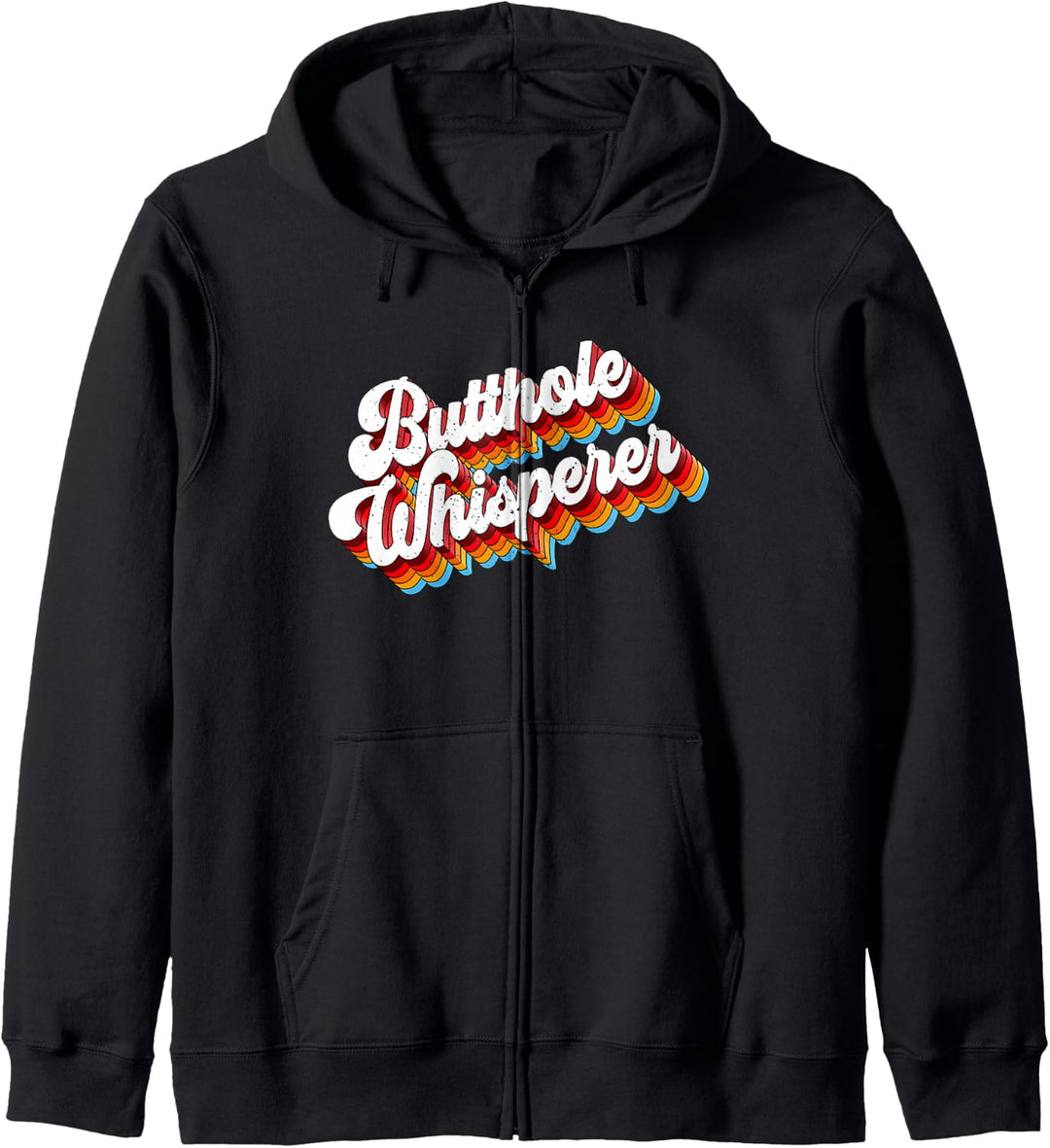 Butthole Whisperer Sarcastic Witze Retro Kapuzenjacke