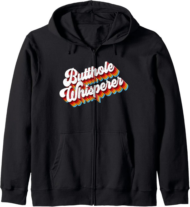 Butthole Whisperer Sarcastic Witze Retro Kapuzenjacke