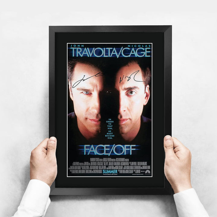 HWC Trading Face Off A3 Gerahmte Signiert Gedruckt Autogramme Bild Druck-Fotoanzeige Geschenk Für Ni