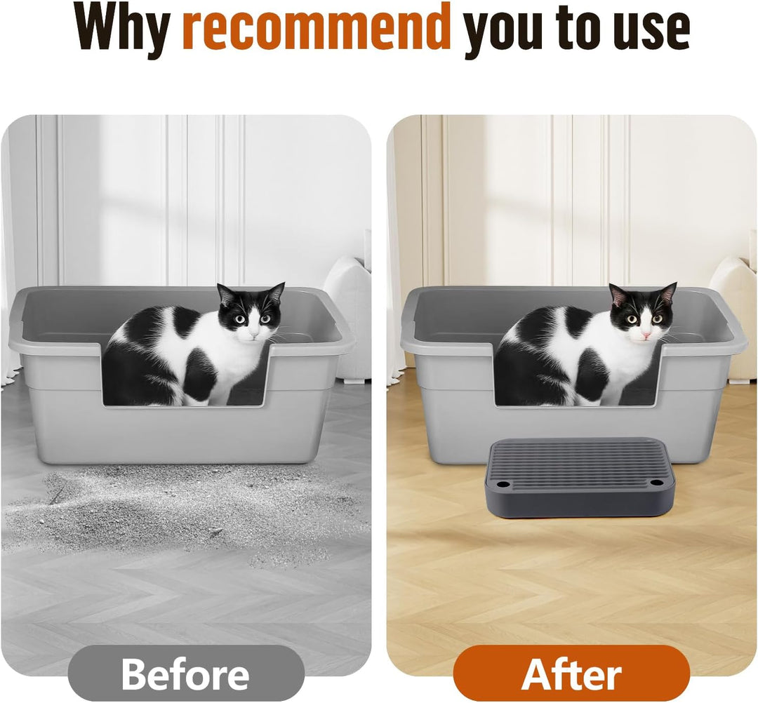 Katzentreppe, Katzentoilette Rampenmatte mit Filterfunktion, Katzenklo Stufen für automatische selbs