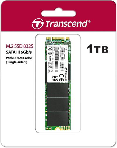 Transcend 1TB SATA III 6Gb/s MTS832S 80 mm einseitig bestückt M.2 SSD 832S Solid State Drive TS1TMTS