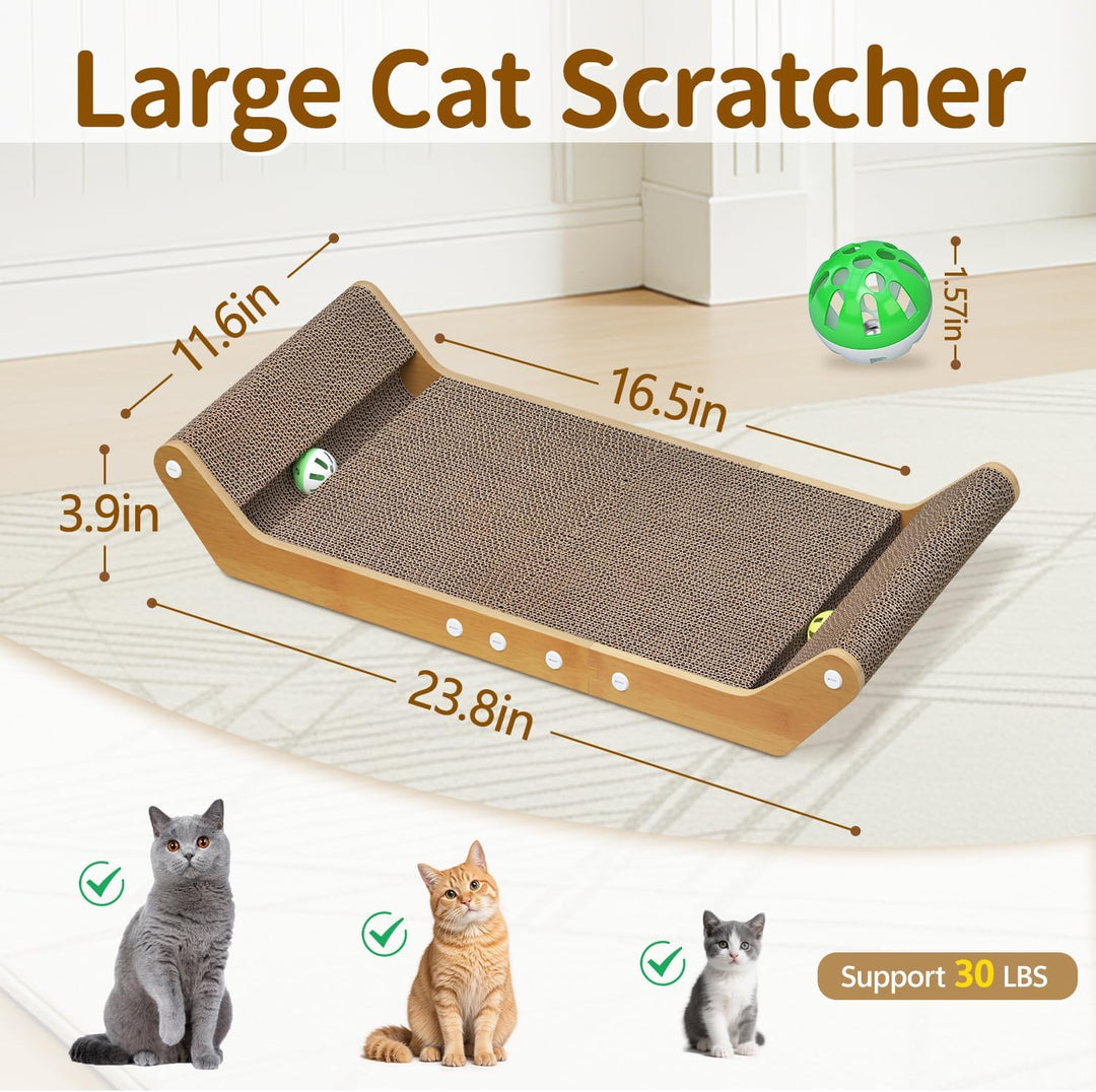 60 cm Kratzbrett ist für Katzen und Kätzchen im Haus geeignet | Abriebfestes Katzenkratzbrett mit Ku
