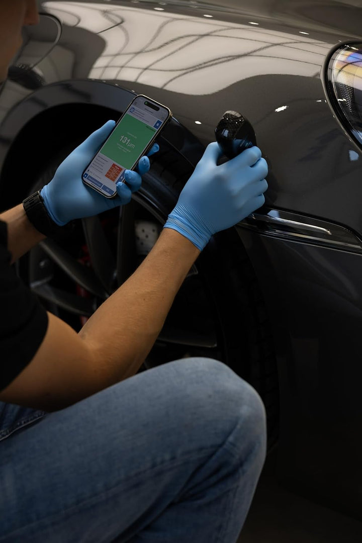 NexPTG Pro Carbon Lackmessgerät Auto mit App für iOS & Android| Professionelles lackdickenmessgerät