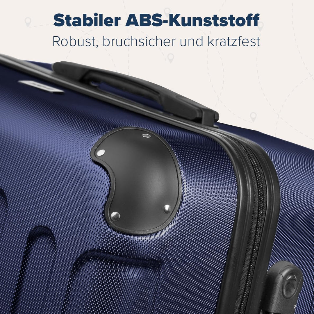 TRVLMORE Kofferset 3 Teilig Hartschale - Koffer & Trolleys Set - Reisekoffer Set 3 Teilig - Koffer S