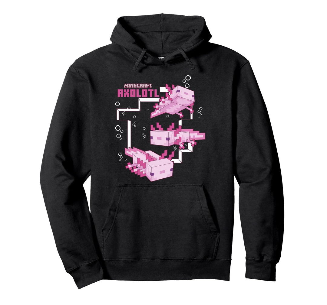 Minecraft Pink Axolotl Pond Pullover Hoodie